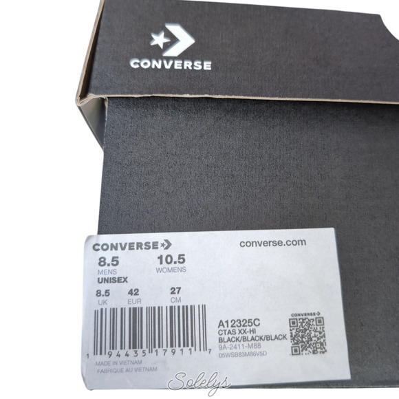 Converse CTAS XXHI Black Blue Knee High Canvas Sneaker Boot Womens 10.5 NEW - Picture 7 of 11